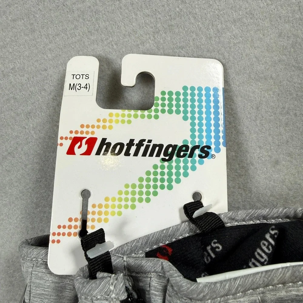 Hotfingers Kids M 3-4 Mittens Gray Zip N Slide Waterproof Winter Snow Gear NWT